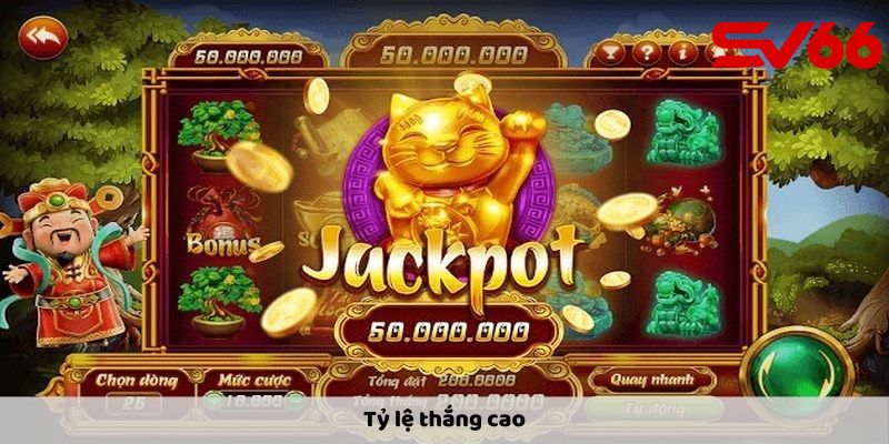 Tỷ lệ thắng nổ hũ cực cao tại SV66